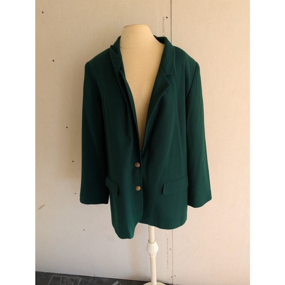 Alfred Dunner Vintage Dark Green 2-Piece Pant Suit Size 22W